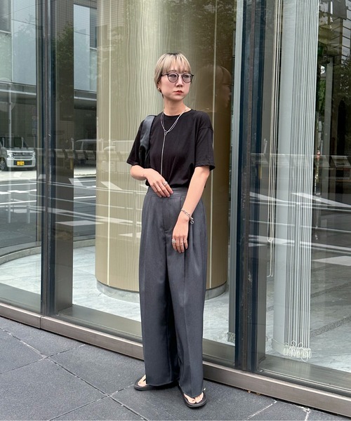 feepur（フェピュール）の「スラブ調ロゴ刺繍シアーTee（Tシャツ/カットソー・レディース・ブルー/ピンク/オートミール/オフホワイト/ブラック・MEDIUM）」の21枚目の写真