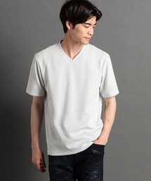 HIDEAWAYS NICOLE | ボックスミニワッフル半袖Vネックカットソー(Tシャツ/カットソー)