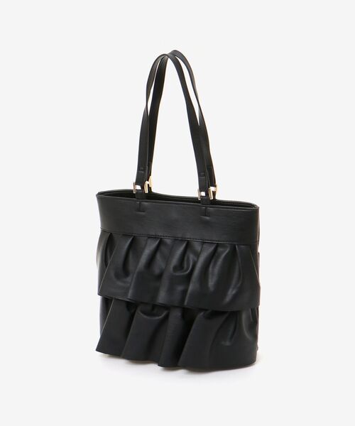 MAJESTIC LEGON（マジェスティックレゴン）の「フリルトートバッグ（トートバッグ・レディース・グレイッシュベージュ/ブラック・FREE）」の9枚目の写真