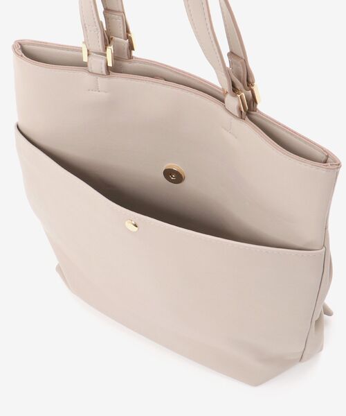 MAJESTIC LEGON（マジェスティックレゴン）の「フリルトートバッグ（トートバッグ・レディース・グレイッシュベージュ/ブラック・FREE）」の3枚目の写真