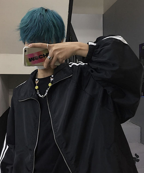 c.u.l（シーユーエル）の「ユニセックス ナイロン風トラックジャケット culw511（ジャージ・レディース・レッド/ブラック/ブルー/グリーン・M/S/L）」の13枚目の写真