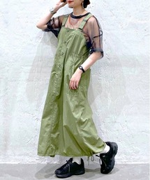 niko and... | ナイロンワークジャンパースカート(ワンピース)