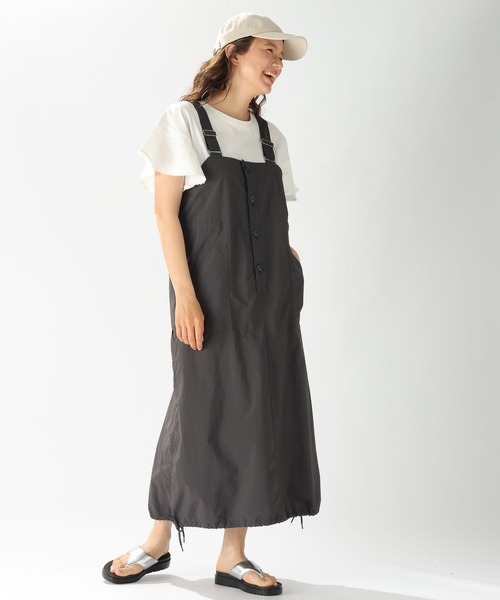 niko and...（ニコアンド）の「ナイロンワークジャンパースカート（ワンピース・レディース・カーキ/ブラック/グレー・LARGE/MEDIUM）」の10枚目の写真
