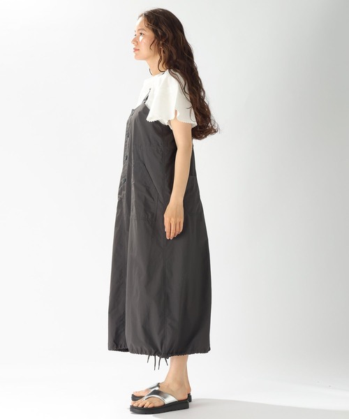 niko and...（ニコアンド）の「ナイロンワークジャンパースカート（ワンピース・レディース・カーキ/ブラック/グレー・LARGE/MEDIUM）」の17枚目の写真