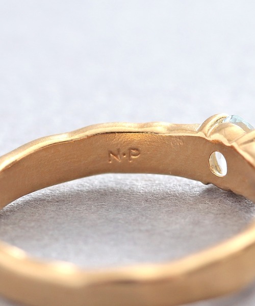 NOIR DE POUPEE(ノワールドプーペ)の「silver925 アクアマリン スムース ピンキーリング (ニッケルフリー)(リング・レディース・ゴールド/シルバー・#5/#3)」の7枚目の写真
