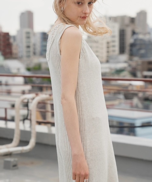 WILLFULLY（ウィルフリー）の「incision mesh 2way knit tank OP