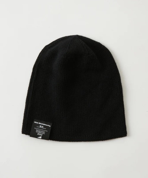White Mountaineering ビーニー ニットキャップ 黒 WHITE MOUNTAINEERING（ホワイトマウンテニアリング）の「White
