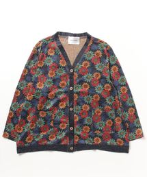 ▲花柄ニットカーディガン