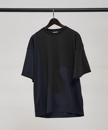 ABAHOUSE | 【ウズマキ】アシンメトリー 配色 オーバーサイズ ポンチ Tシャツ(Tシャツ/カットソー)