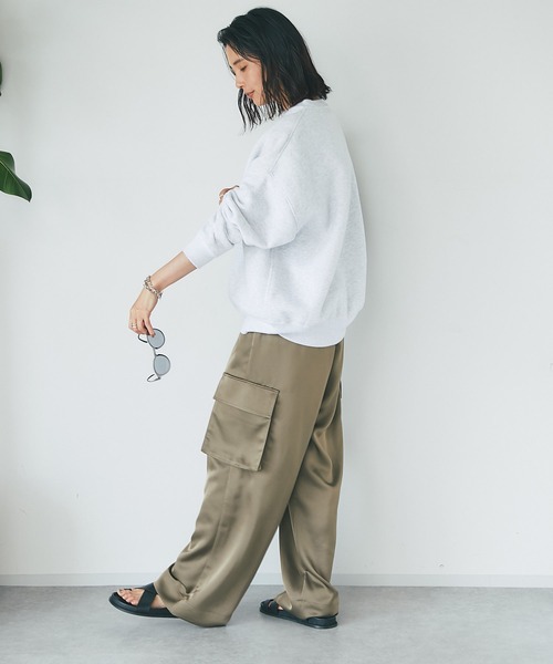 GOOD ROCK SPEED（グッドロックスピード）の「GOOD ROCK SPEED/NYC クルーネックスエット（スウェット・レディース・ライトグレー・FREE）」の6枚目の写真