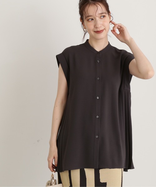 N.（N. Natural Beauty Basic）（エヌエヌナチュラルビューティーベーシック）の「◆サイドプリーツバンドカラーブラウス（シャツ/ブラウス・レディース・ブルー/ナチュラル/チャコール・MEDIUM）」の14枚目の写真