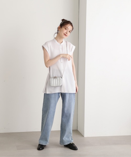 N.（N. Natural Beauty Basic）（エヌエヌナチュラルビューティーベーシック）の「◆サイドプリーツバンドカラーブラウス（シャツ/ブラウス・レディース・ブルー/ナチュラル/チャコール・MEDIUM）」の22枚目の写真