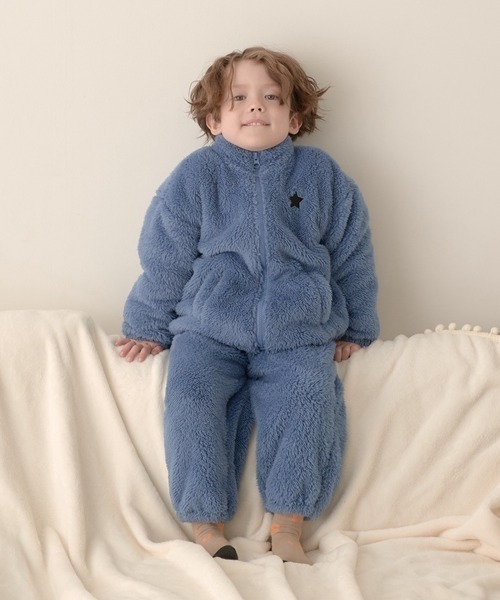 b・ROOM（ビールーム）の「【エニウェアシリーズ】ジップアップブルゾン×パンツセット（アンサンブル・キッズ・アイボリー/グレイッシュブルー/ミント/チャコール/ベージュ・110cm/120cm/150cm/100cm/140cm/130cm）」の5枚目の写真