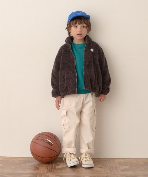 b・ROOM（ビールーム）の「【エニウェアシリーズ】ジップアップブルゾン×パンツセット（アンサンブル・キッズ・アイボリー/グレイッシュブルー/ミント/チャコール/ベージュ・110cm/120cm/150cm/100cm/140cm/130cm）」の10枚目の写真