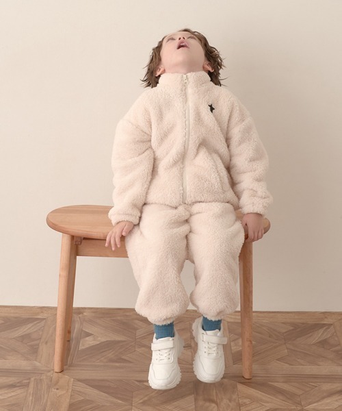 b・ROOM（ビールーム）の「【エニウェアシリーズ】ジップアップブルゾン×パンツセット（アンサンブル・キッズ・アイボリー/グレイッシュブルー/ミント/チャコール/ベージュ・110cm/120cm/150cm/100cm/140cm/130cm）」の8枚目の写真