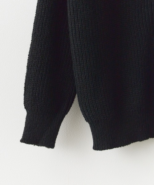 Theater code（シアターコード）の「design drivers knit/ドライバーズニット 切替カラー（ニット/セーター・メンズ・ブラック/グレイッシュベージュ・2/3）」の5枚目の写真