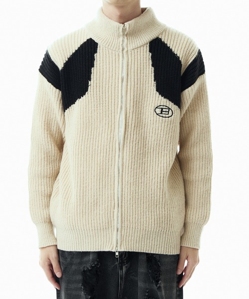 Theater code（シアターコード）の「design drivers knit/ドライバーズニット 切替カラー（ニット/セーター・メンズ・ブラック/グレイッシュベージュ・2/3）」の19枚目の写真