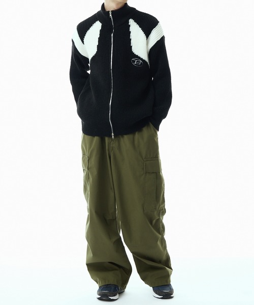   ドライバーズニット　ブラック　切り替え JUNRED セーター ニット ドライバーズニット メンズ : ZOZOTOWN