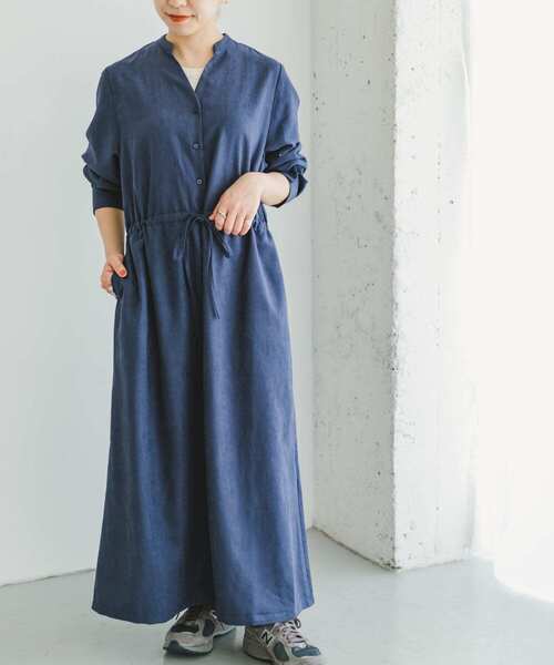 ITEMS URBANRESEARCH（アイテムズ アーバンリサーチ）の「ピケスキッパーワンピース（ワンピース・レディース・ライトカーキ/ネイビー/オレンジ・FREE）」の3枚目の写真