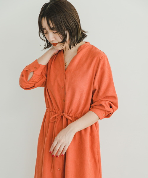ITEMS URBANRESEARCH（アイテムズ アーバンリサーチ）の「ピケスキッパーワンピース（ワンピース・レディース・ライトカーキ/ネイビー/オレンジ・FREE）」の10枚目の写真