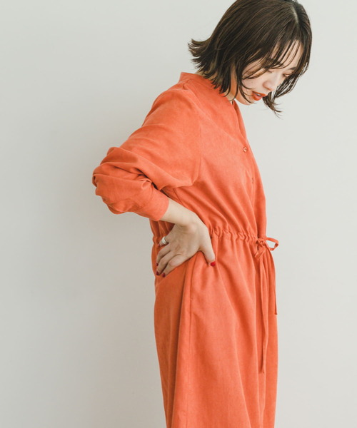 ITEMS URBANRESEARCH（アイテムズ アーバンリサーチ）の「ピケスキッパーワンピース（ワンピース・レディース・ライトカーキ/ネイビー/オレンジ・FREE）」の12枚目の写真