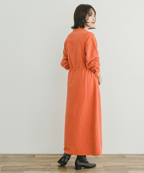 ITEMS URBANRESEARCH（アイテムズ アーバンリサーチ）の「ピケスキッパーワンピース（ワンピース・レディース・ライトカーキ/ネイビー/オレンジ・FREE）」の15枚目の写真