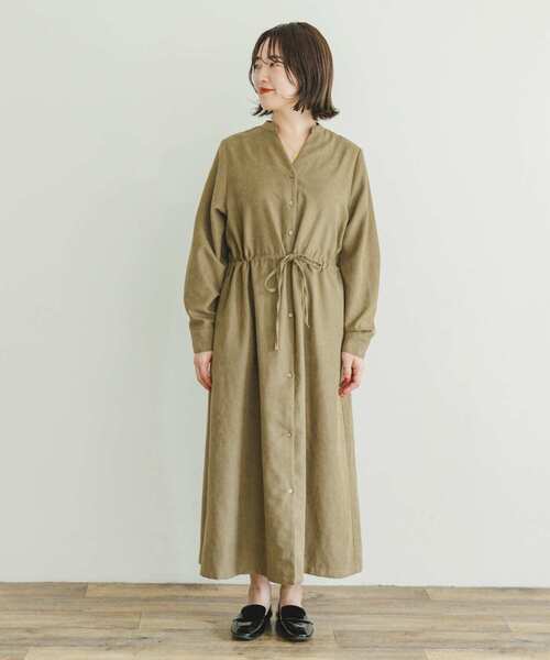 ITEMS URBANRESEARCH（アイテムズ アーバンリサーチ）の「ピケスキッパーワンピース（ワンピース・レディース・ライトカーキ/ネイビー/オレンジ・FREE）」の16枚目の写真