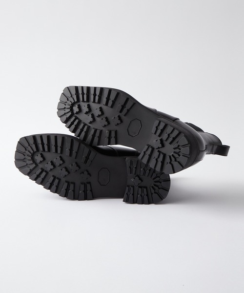 cussil（クシル）の「【cussil/クシル】【+6.5cm】スクエアトゥ サイドゴアヒールブーツ（ブーツ・メンズ・ブラック・44/42/40）」の6枚目の写真