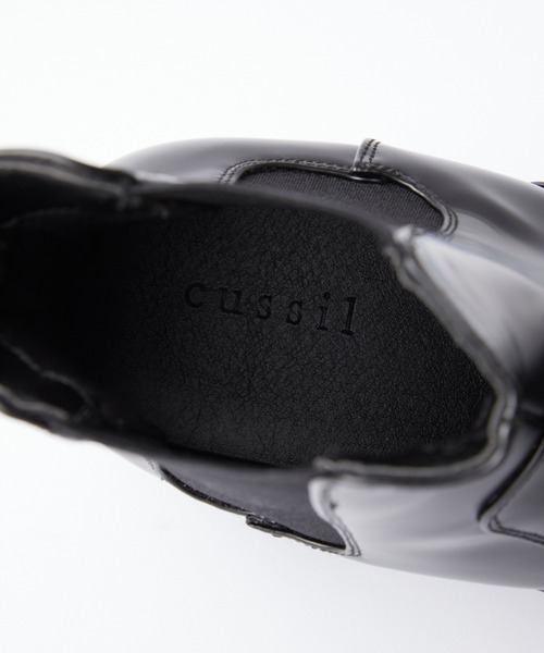 cussil（クシル）の「【cussil/クシル】【+6.5cm】スクエアトゥ サイドゴアヒールブーツ（ブーツ・メンズ・ブラック・44/42/40）」の14枚目の写真