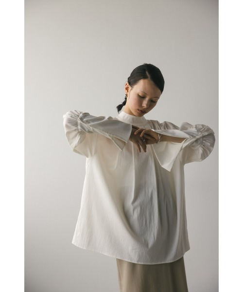「STYLEMIXER」 長袖ブラウス FREE シルバー レディース STYLEMIXER | ハイネックロングカフブラウス (シャツ・ブラウス