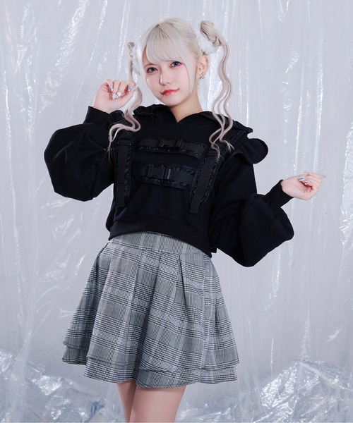 Pal elfy(パルエルフィー)の「キルティングハーネスパーカー(パーカー・レディース・オフホワイト/ブラック・フリー)」の10枚目の写真