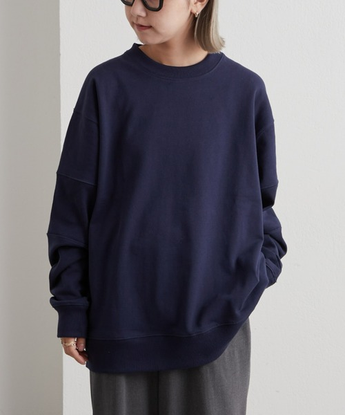 CIAOPANIC TYPY(チャオパニックティピー)の「リブ切替スウェットプルオーバー(スウェット・メンズ・ネイビー/ライトグレー・MEDIUM/LARGE)」の3枚目の写真