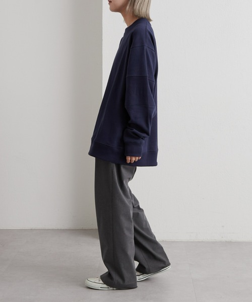 CIAOPANIC TYPY(チャオパニックティピー)の「リブ切替スウェットプルオーバー(スウェット・メンズ・ネイビー/ライトグレー・MEDIUM/LARGE)」の9枚目の写真