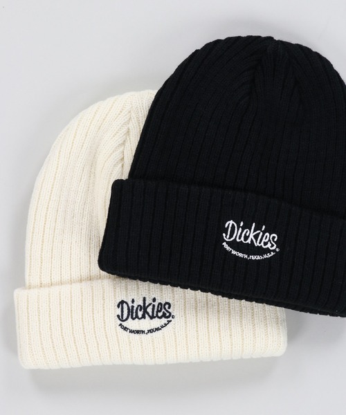 Dickies（ディッキーズ）の「【Dickies / ディッキーズ】スマイルロゴ刺繍ニットビーニー/ワッチキャップ/ユニセックス（ニットキャップ/ビーニー・メンズ・ブラック/オフホワイト・ONESIZE）」の3枚目の写真