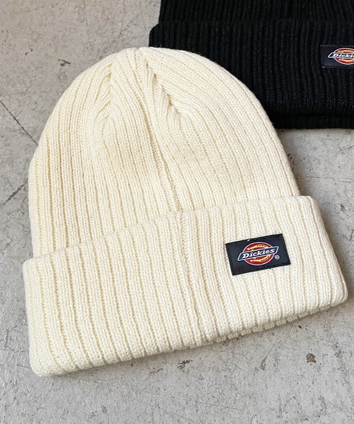 Dickies（ディッキーズ）の「【Dickies / ディッキーズ】スマイルロゴ刺繍ニットビーニー/ワッチキャップ/ユニセックス（ニットキャップ/ビーニー・メンズ・ブラック/オフホワイト・ONESIZE）」の6枚目の写真
