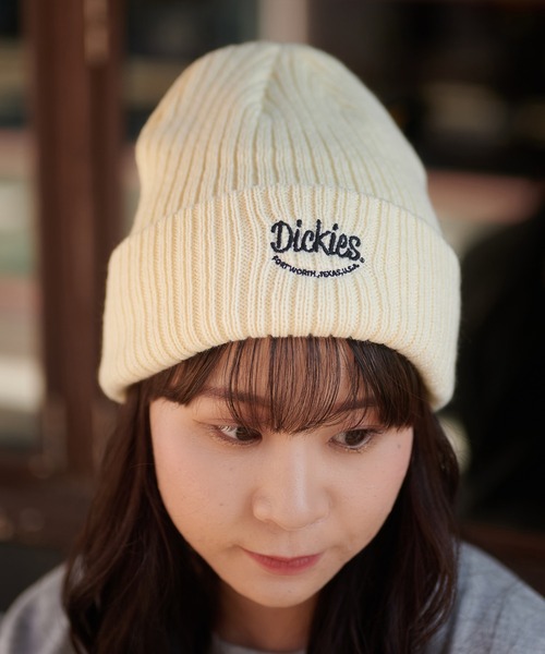 Dickies（ディッキーズ）の「【Dickies / ディッキーズ】スマイルロゴ刺繍ニットビーニー/ワッチキャップ/ユニセックス（ニットキャップ/ビーニー・メンズ・ブラック/オフホワイト・ONESIZE）」の9枚目の写真