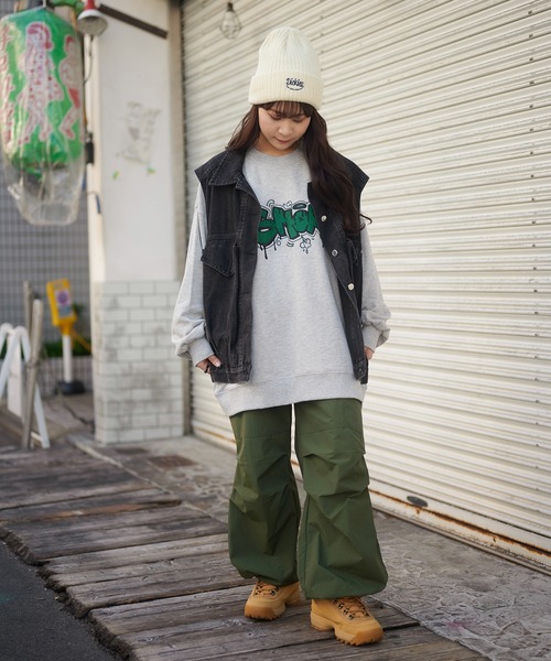 Dickies（ディッキーズ）の「【Dickies / ディッキーズ】スマイルロゴ刺繍ニットビーニー/ワッチキャップ/ユニセックス（ニットキャップ/ビーニー・メンズ・ブラック/オフホワイト・ONESIZE）」の13枚目の写真