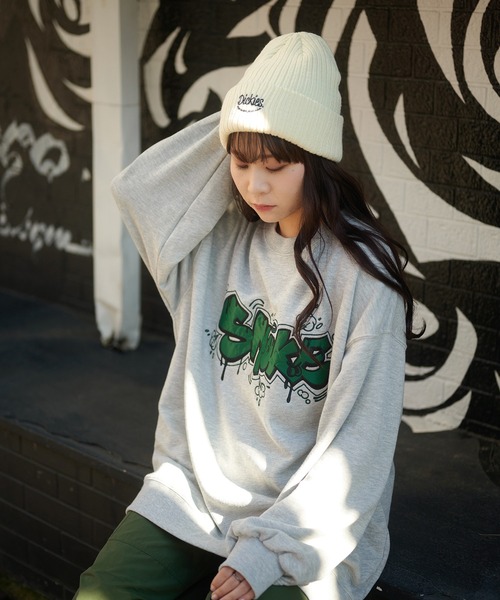 Dickies（ディッキーズ）の「【Dickies / ディッキーズ】スマイルロゴ刺繍ニットビーニー/ワッチキャップ/ユニセックス（ニットキャップ/ビーニー・メンズ・ブラック/オフホワイト・ONESIZE）」の12枚目の写真