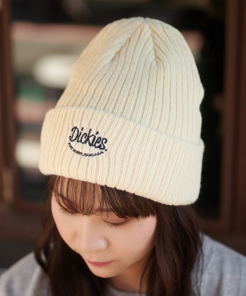 Dickies（ディッキーズ）の「【Dickies / ディッキーズ】スマイルロゴ刺繍ニットビーニー/ワッチキャップ/ユニセックス（ニットキャップ/ビーニー・メンズ・ブラック/オフホワイト・ONESIZE）」の8枚目の写真