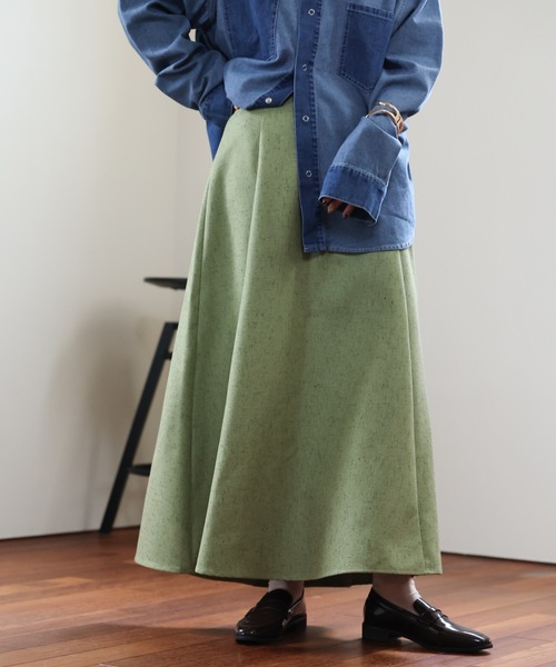 ULEULA（ウルア）の「ツイードフレアスカート（スカート・レディース・チャコールグレー/グリーン/アイボリー・FREE）」の18枚目の写真