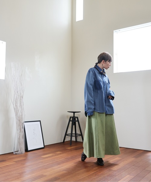 ULEULA（ウルア）の「ツイードフレアスカート（スカート・レディース・チャコールグレー/グリーン/アイボリー・FREE）」の19枚目の写真