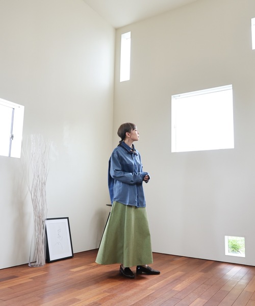 ULEULA（ウルア）の「ツイードフレアスカート（スカート・レディース・チャコールグレー/グリーン/アイボリー・FREE）」の11枚目の写真