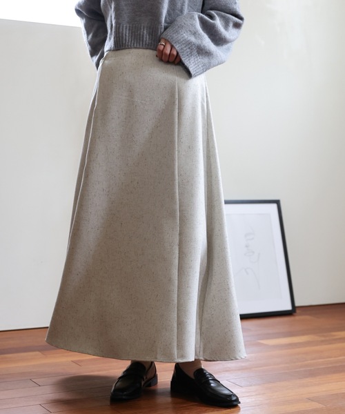ULEULA（ウルア）の「ツイードフレアスカート（スカート・レディース・チャコールグレー/グリーン/アイボリー・FREE）」の20枚目の写真
