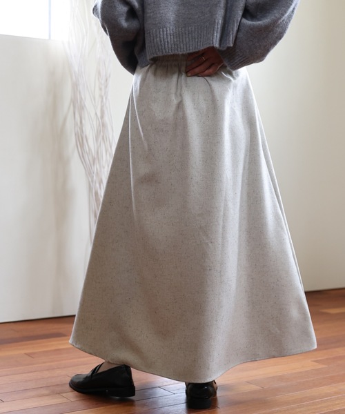 ULEULA（ウルア）の「ツイードフレアスカート（スカート・レディース・チャコールグレー/グリーン/アイボリー・FREE）」の12枚目の写真
