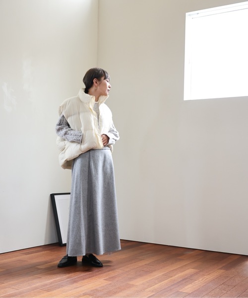 ULEULA（ウルア）の「ツイードフレアスカート（スカート・レディース・チャコールグレー/グリーン/アイボリー・FREE）」の6枚目の写真