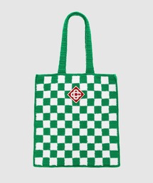 Casablanca | KNIT COTTON SQUARE CROCHET BAG(トートバッグ)