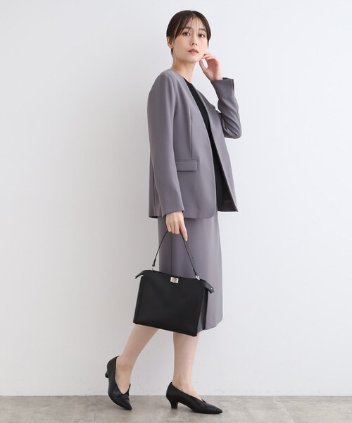 INDIVI(インディヴィ)の「◆【合皮】スクエアバッグ(ハンドバッグ・レディース・ボルドー/ベージュ/ブラック・00)」の13枚目の写真