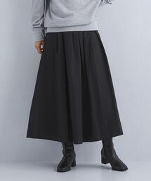 green label relaxing | ナイロン タック フレア スカート(スカート)