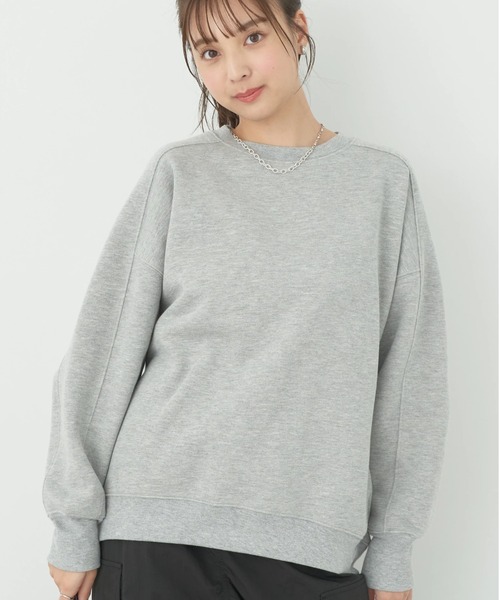 earth music&ecology(アースミュージックアンドエコロジー)の「裏起毛チュニック(チュニック・レディース・ピンク/杢グレー/ブラック/イエロー/アイボリー/ブルー系・FREE)」の3枚目の写真