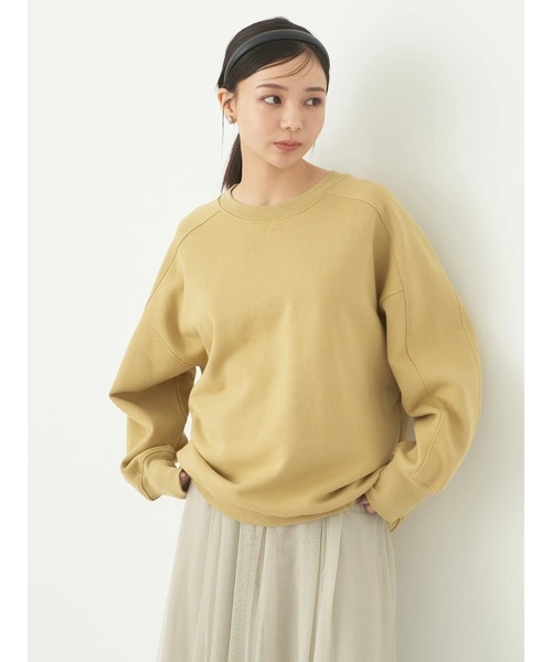 earth music&ecology(アースミュージックアンドエコロジー)の「裏起毛チュニック(チュニック・レディース・ピンク/杢グレー/ブラック/イエロー/アイボリー/ブルー系・FREE)」の11枚目の写真